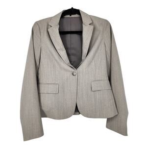 Theory Women's Wool Notched Collar One Button Career Professional Blazer Size 6